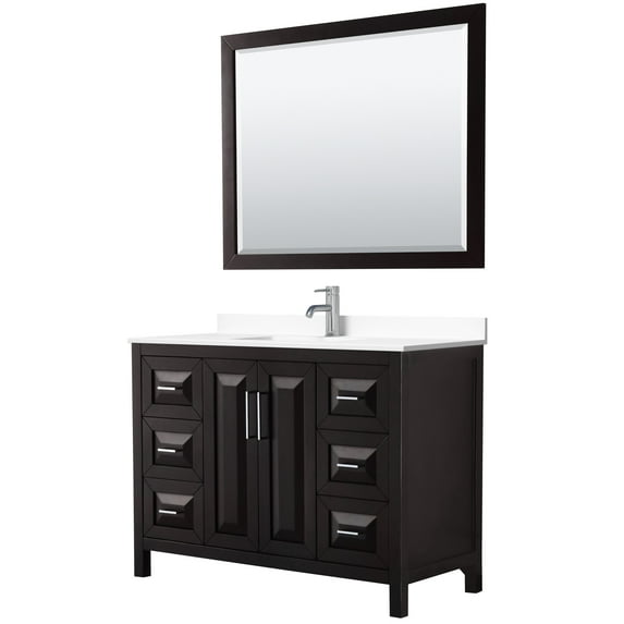 Wyndham Collection Wcv252548s-Vca-M46 Daria 48" Free Standing Single Basin Vanity Set -