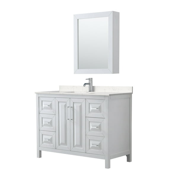 Wyndham Collection Wcv252548s-Vca-Med Daria 48" Free Standing Single Basin Vanity Set -