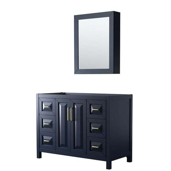 Wyndham Collection Wcv252548scxsxxmed Daria 47" Single Free Standing Vanity Cabinet - Dark