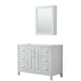 thumbnail image 1 of Wyndham Collection Daria 48" No-Sink Wood Single Bathroom Vanity in White/Gold, 1 of 7