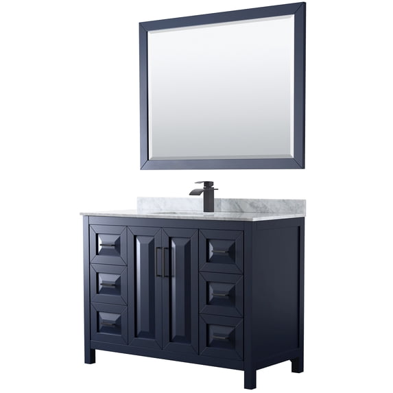 Wyndham Collection WCV252548SBBCMUNSM46 Daria 48" Free Standing Single Vanity Set - Dark