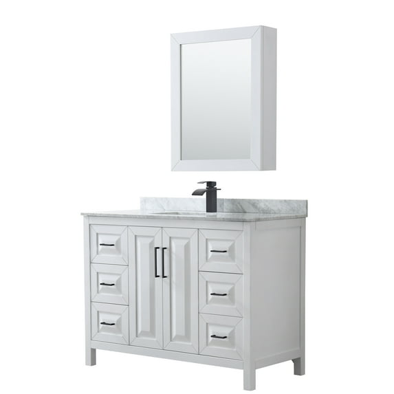 Wyndham Collection Wcv252548sunsmed Daria 48" Free Standing Single Vanity Set - White /