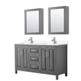 thumbnail image 1 of Wyndham Collection WCV252560DKGC2UNSMED Daria 60" Free Standing Double Basin Vanity Set -, 1 of 7