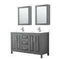 thumbnail image 1 of Wyndham Collection WCV252560DKGWCUNSMED Daria 60" Free Standing Double Basin Vanity Set -, 1 of 7