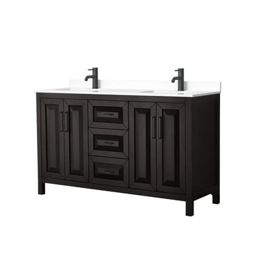 Wyndham Collection Wcv252560d-Vca-Mxx Daria 60" Free Standing Double Basin Vanity Set -