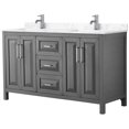 thumbnail image 1 of Wyndham Collection Wcv252560d-Vca-Mxx Daria 60" Free Standing Double Basin Vanity Set, 1 of 7