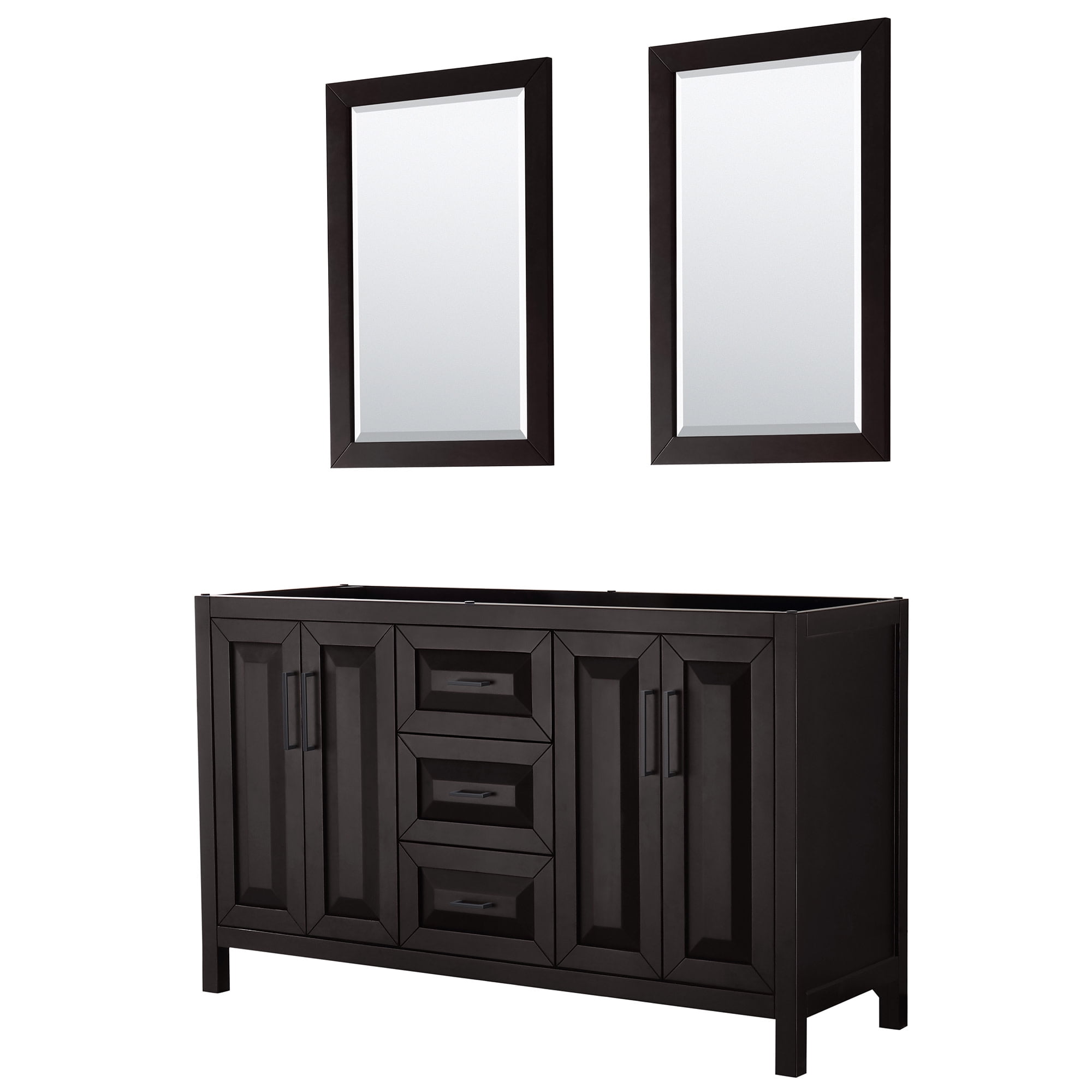 Wyndham Collection Daria 59-in White Bathroom Vanity Cabinet (Mirror Included) Wyndham Collection Daria 59-in White Bathroom Vanity Cabinet (Mirror Included)