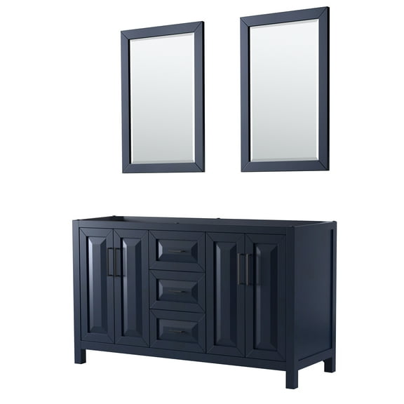 Wyndham Collection Wcv252560dcxsxxm24 Daria 59" Double Free Standing Vanity Cabinet - Dark