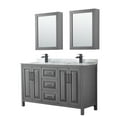 thumbnail image 1 of Wyndham Collection WCV252560DGBCMUNSMED Daria 60" Free Standing Double Vanity Set - Dark, 1 of 7