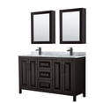 thumbnail image 1 of Wyndham Collection WCV252560DEBCMUNSMED Daria 60" Free Standing Double Vanity Set - Dark, 1 of 7