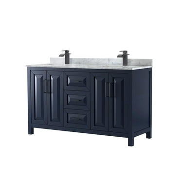 Wyndham Collection Wcv252560dunsmxx Daria 60" Free Standing Double Vanity Set - Dark Blue