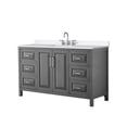 thumbnail image 1 of Wyndham Collection Wcv252560s-Qtz-Us3mxx Daria 60" Free Standing Single Basin Vanity Set -, 1 of 7