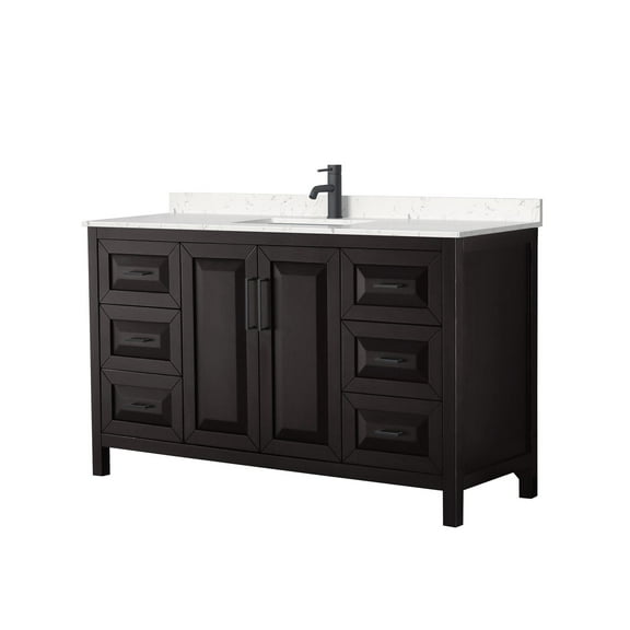 Wyndham Collection Wcv252560s-Vca-Mxx Daria 60" Free Standing Single Basin Vanity Set -