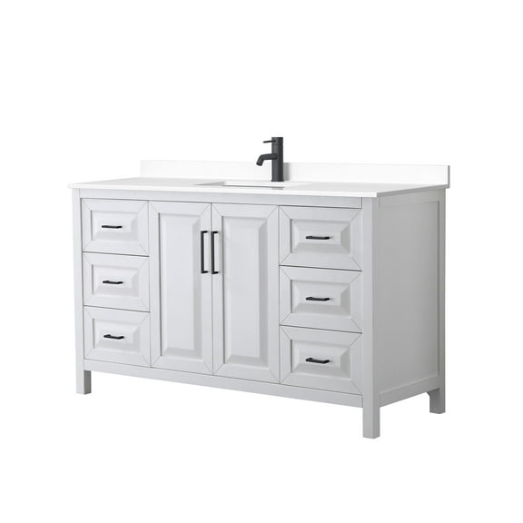 Wyndham Collection Wcv252560s-Vca-Mxx Daria 60" Free Standing Single Basin Vanity Set -