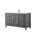 thumbnail image 1 of Wyndham Collection WCV252560SKGWCUNSMXX Daria 60" Free Standing Single Basin Vanity Set -, 1 of 7