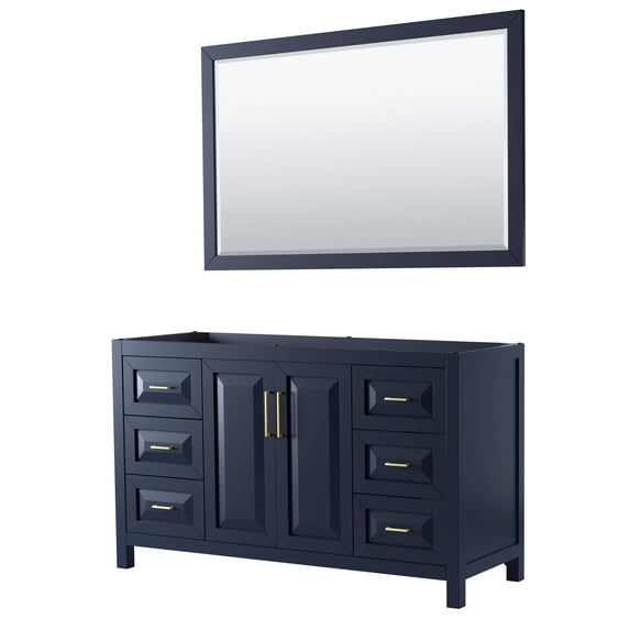 Wyndham Collection WCV252560SBLCXSXXM58 Daria 59" Single Free Standing Vanity Cabinet -