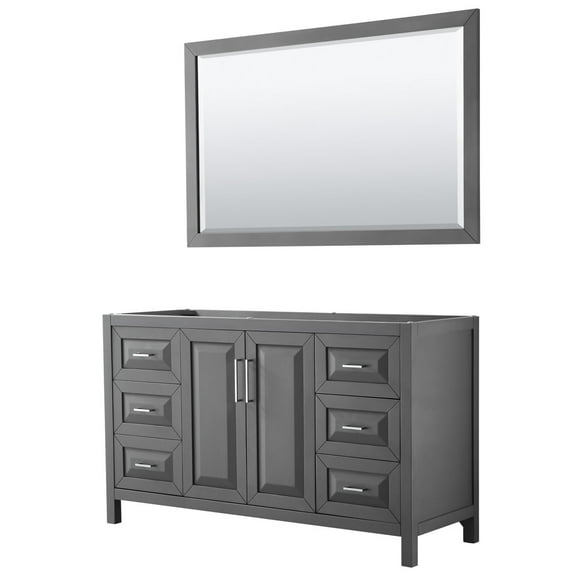 Wyndham Collection Wcv252560scxsxxm58 Daria 59" Single Free Standing Vanity Cabinet - Dark