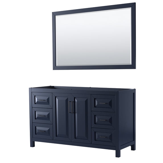 Wyndham Collection WCV252560SBBCXSXXM58 Daria 59" Single Free Standing Vanity Cabinet -