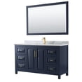 thumbnail image 1 of Wyndham Collection WCV252560SBLCMUNSM58 Daria 60" Free Standing Single Vanity Set - Blue, 1 of 7