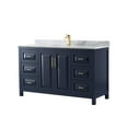 thumbnail image 1 of Wyndham Collection WCV252560SBLCMUNSMXX Daria 60" Free Standing Single Vanity Set - Blue, 1 of 7