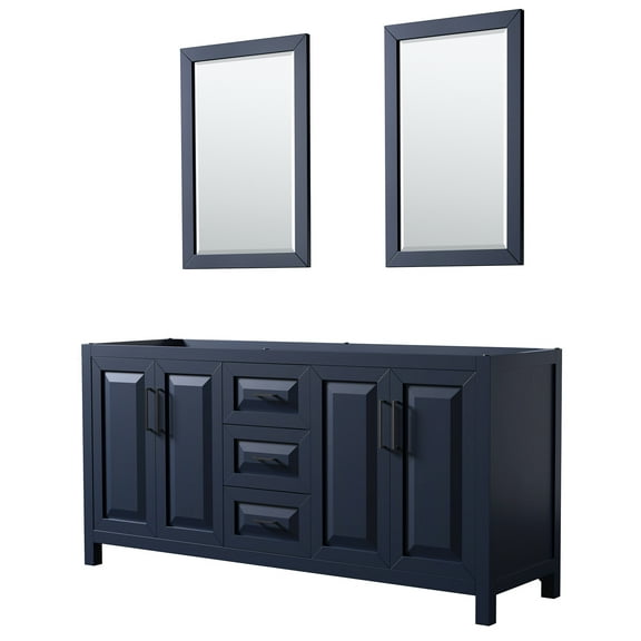 Wyndham Collection Wcv252572dcxsxxm24 Daria 71" Double Free Standing Vanity Cabinet - Dark