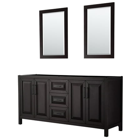 Wyndham Collection Wcv252572dcxsxxm24 Daria 71" Double Free Standing Vanity Cabinet - Dark