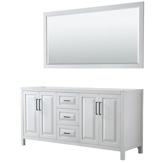 Wyndham Collection Wcv252572dcxsxxm70 Daria 71" Double Free Standing Vanity Cabinet -