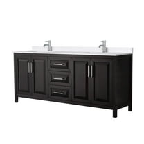 Wyndham Collection Wcv252580d-Qtz-Unsmxx Daria 80" Free Standing Double Basin Vanity Set -