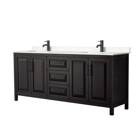 Wyndham Collection Wcv252580d-Vca-Mxx Daria 80" Free Standing Double Basin Vanity Set -