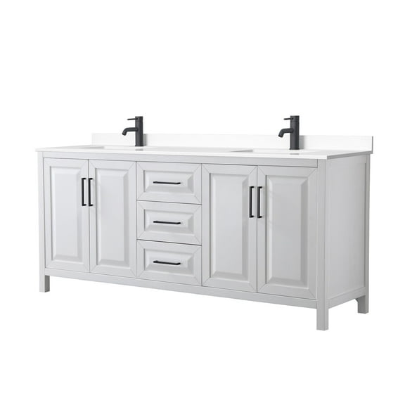 Wyndham Collection Wcv252580d-Vca-Mxx Daria 80" Free Standing Double Basin Vanity Set -
