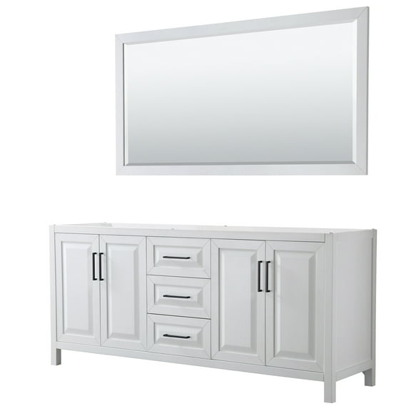 Wyndham Collection Wcv252580dcxsxxm70 Daria 79" Double Free Standing Vanity Cabinet -