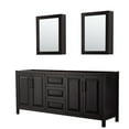 thumbnail image 1 of Wyndham Collection Wcv252580dcxsxxmed Daria 79" Double Free Standing Vanity Cabinet - Dark, 1 of 7