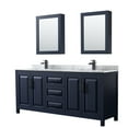 thumbnail image 1 of Wyndham Collection Wcv252580dunsmed Daria 80" Free Standing Double Vanity Set - Dark Blue, 1 of 7