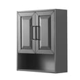thumbnail image 1 of Daria Over-the-Toilet Bathroom Wall-Mounted Storage Cabinet in Dark Gray with Matte Black Trim, 1 of 4