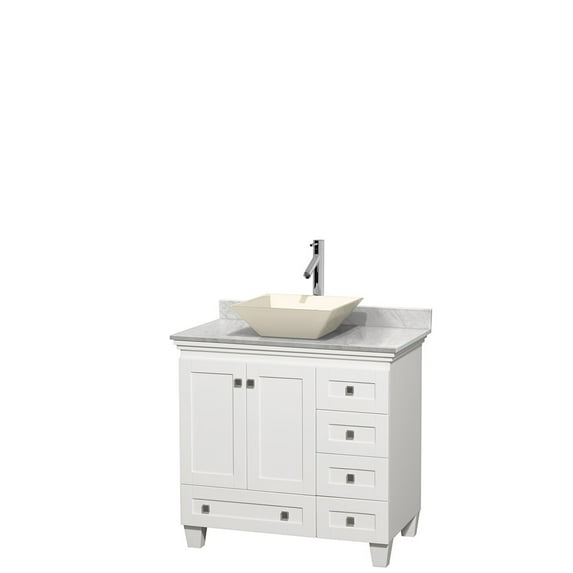 Wyndham Collection Wcv800036swhcmovmxx 36" Free Standing Vanity Set - Pyra Bone Porcelain