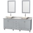 thumbnail image 1 of Wyndham Collection Wcv800080doycmm24 Acclaim 80" Double Vanity Cabinet Set - Grey, 1 of 7
