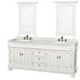 thumbnail image 1 of Wyndham Collection Wcvtrad80dundm28 80" Free Standing Vanity Set - White, 1 of 4