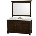 thumbnail image 1 of Wyndham Collection Wcvtras60sundm56 60" Free Standing Vanity Set - Dark Cherry / Carrera, 1 of 7