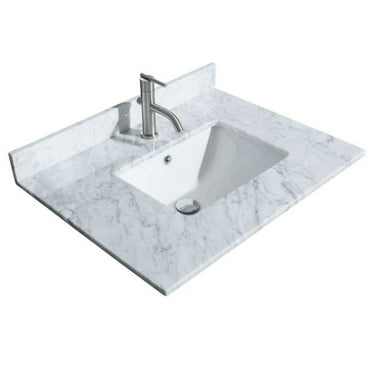 Wyndham Collection Wcvvca130stopuns 30" Marble Vanity Top - White
