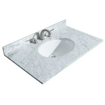 Wyndham Collection Wcvvca136stopuno 36" Marble Vanity Top - White