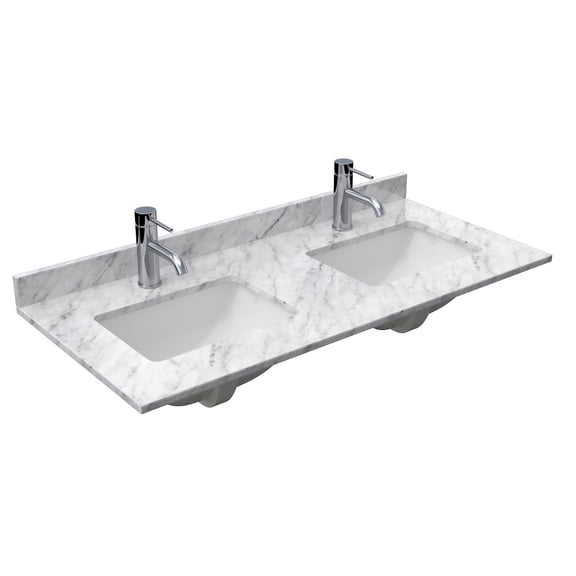 Wyndham Collection Wcvvca148dtopuns-Nat 48" Marble Vanity Top - White