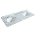 thumbnail image 1 of Wyndham Collection Wcvvca160dtopuno 60" Marble Vanity Top - White, 1 of 1