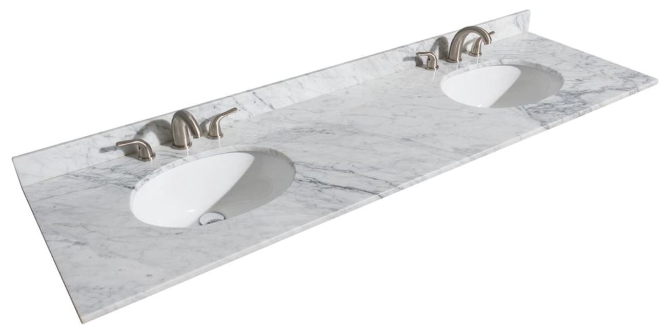 Wyndham Collection Wcvvca172dtopuno 72" Marble Vanity Top - White