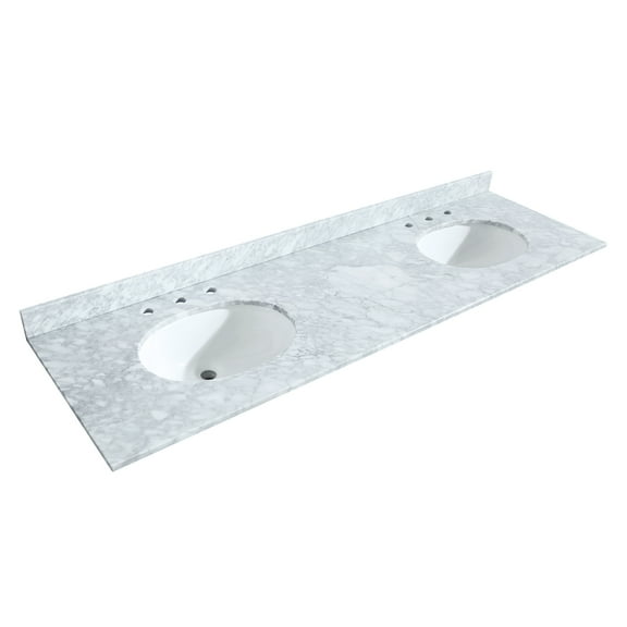 Wyndham Collection Wcvvca172dtopuno 72" Marble Vanity Top - White