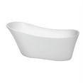 thumbnail image 1 of Wyndham WCBTO85467BNTRIM Janice Soaking Bathtub in White + Brushed Nickel Trim, 1 of 7