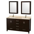 thumbnail image 1 of Wyndham WCS141460DESIVUNSMED 60 Inch Double Bathroom Vanity in Espresso, 1 of 3