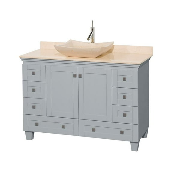 Wyndham WCV800048SOYIVGS2MXX 48" Single Bathroom Vanity with Ivory Marble Top