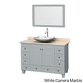 thumbnail image 1 of Wyndham WCV800048SOYIVGS6M24 Oyster Gray Vanity Set + Mirror & Ivory Marble Top, 1 of 4