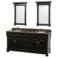 thumbnail image 1 of Wyndham WCVTRAD72DBKIBUNOM28 Black 72" Traditional Bathroom Double Vanity Set, 1 of 2