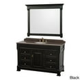 thumbnail image 1 of Wyndham WCVTRAS55SBKIBUNOM50 55 Inch Traditional Bathroom Vanity Set In Black, 1 of 3